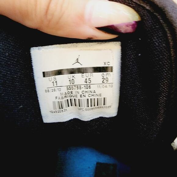 NIKE AIR JORDAN 1 FLIGHT 23 BLUE/BLACK ATHLETIC SHOES SIZE 11 - Picture 12 of 14